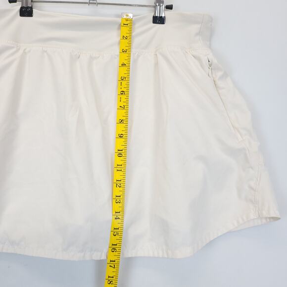 Old Navy Skort Stretch Tech Dry Quick Beige Zip Pockets Women XL Tennis Active - Picture 3 of 9